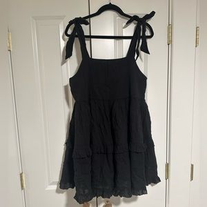NWT Aerie black ruffle cover up